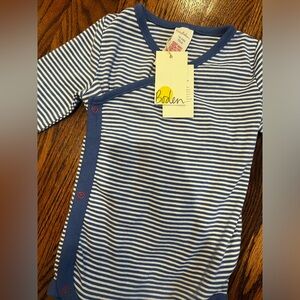 Baby Boden 18-24 month long sleeve onsie blue striped